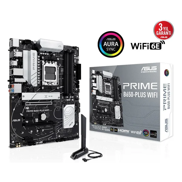 Asus Prime B650-Plus Wi-Fi AMD Am5 DDR5 Atx Anakart - Görsel 2