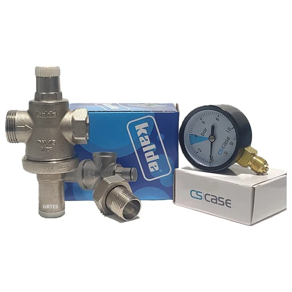 Kalde 1/2" Dn15 Rekorlu Su Basınç Düşürücü + Case Manometre - Pressure Reducing Valves (With Manometer) - Görsel 2