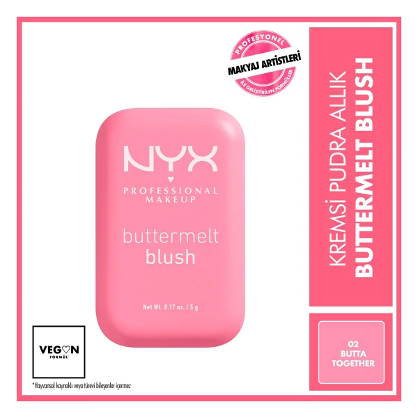 Nyx Professional Makeup Buttermelt 02 Butta Together Krem Allık - Görsel 9