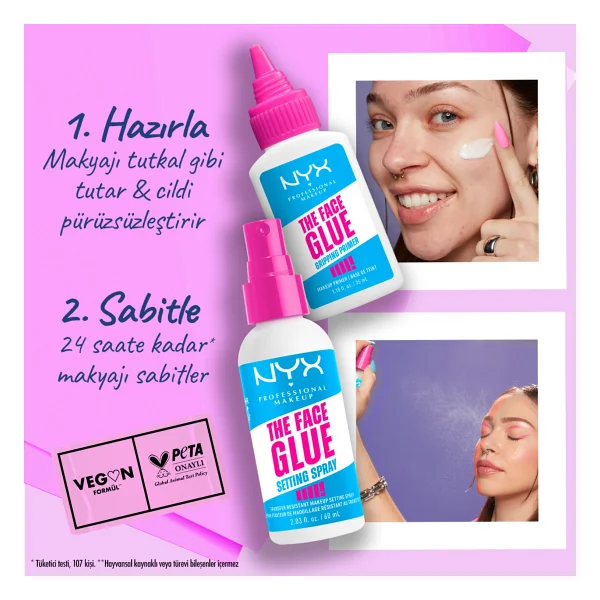 Nyx Professional Makeup Face Glue Nemlendirici 35 Ml Makyaj Bazı - Görsel 5