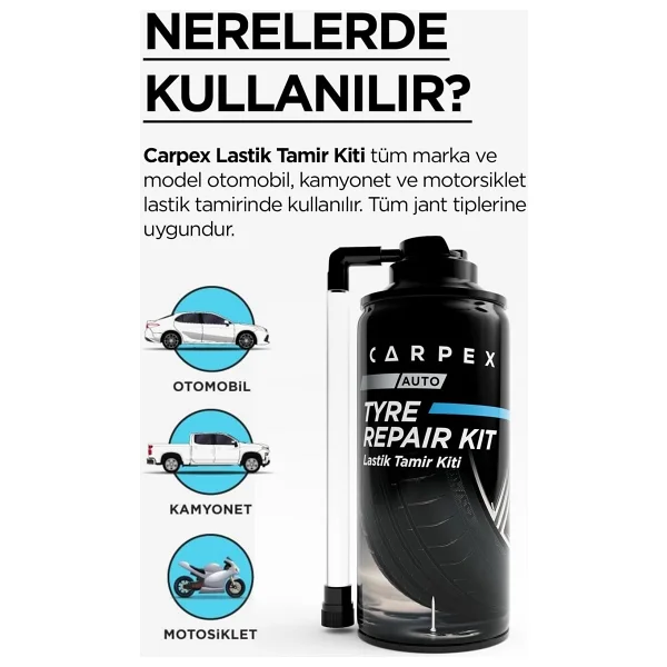 Carpex 300 Ml Lastik Tamir Kiti Sprey - Görsel 2