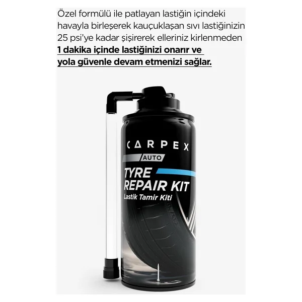 Carpex 300 Ml Lastik Tamir Kiti Sprey - Görsel 3