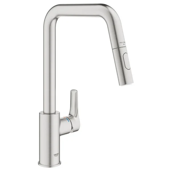 Grohe Eurosmart 30619dc0 Supersteel Spiralli Mutfak Bataryası - Görsel 10