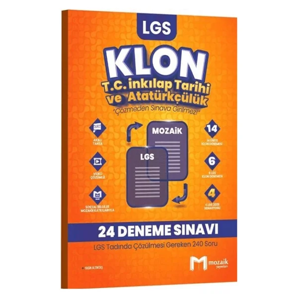Mozaik Yayınları 8. Sınıf Lgs T.C. İnkılap Tarihi Ve Atatürkçülük Klon 24 Deneme - Görsel 2