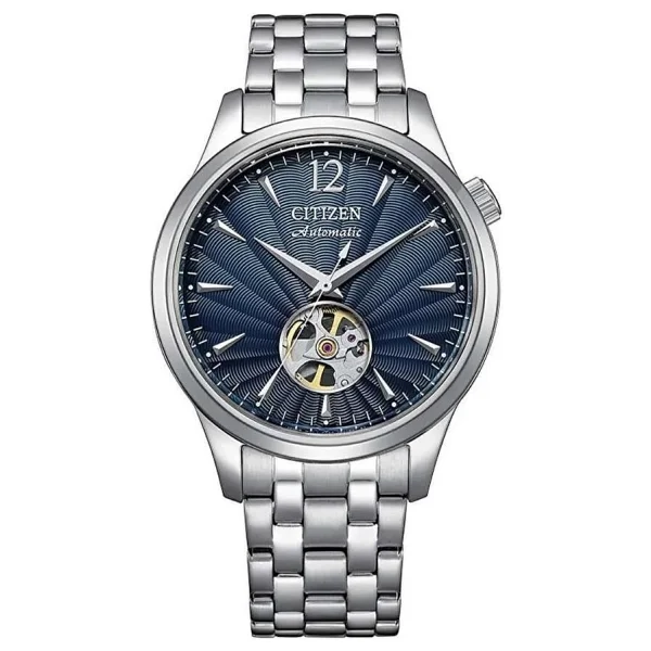 Citizen Automatico Nh9131-73l Çelik Kordon Mavi Erkek Kol Saati - Görsel 7
