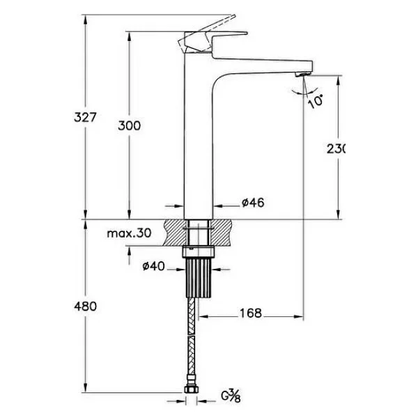 Artema Flow Square A42936 Krom Çanak Lavabo Bataryası - Görsel 3