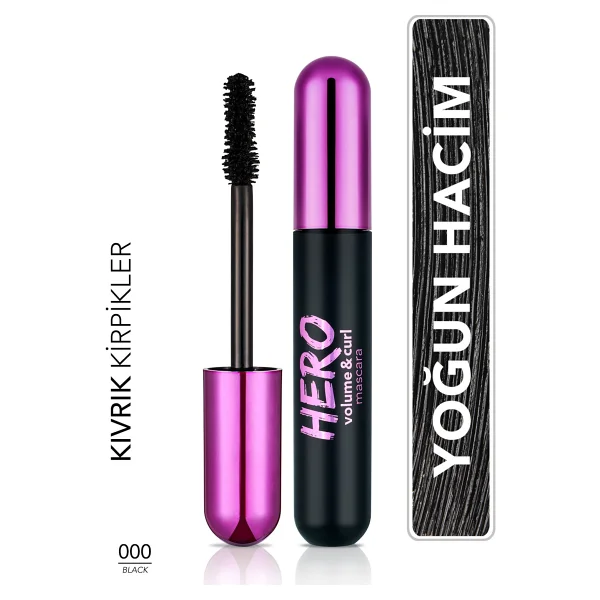 Flormar Hero Volume & Curl Yoğun Hacim Veren Siyah Maskara - Görsel 10