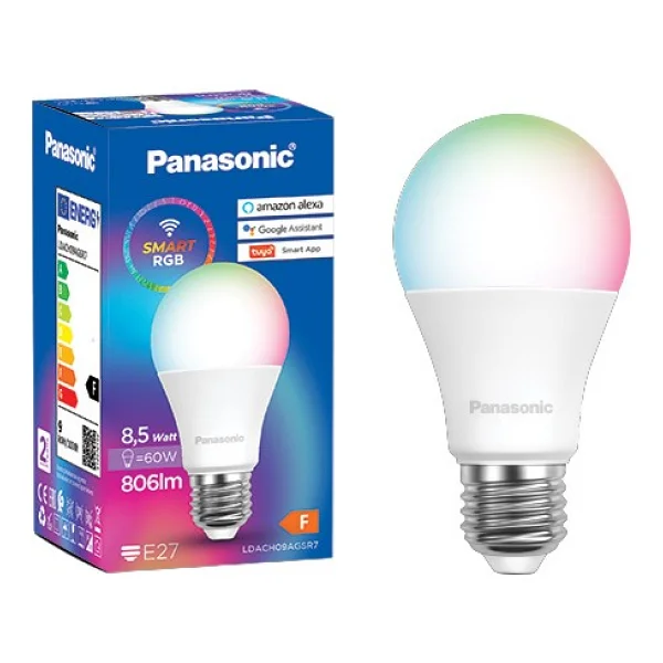 Panasonic 8.5 W-60 W E27 RGB Akıllı LED Ampul