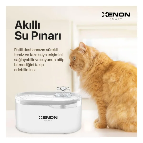 Xenon Smart X8650 2.8 Lt Şeffaf Akıllı Otomatik Kedi Su Pınarı - Görsel 5