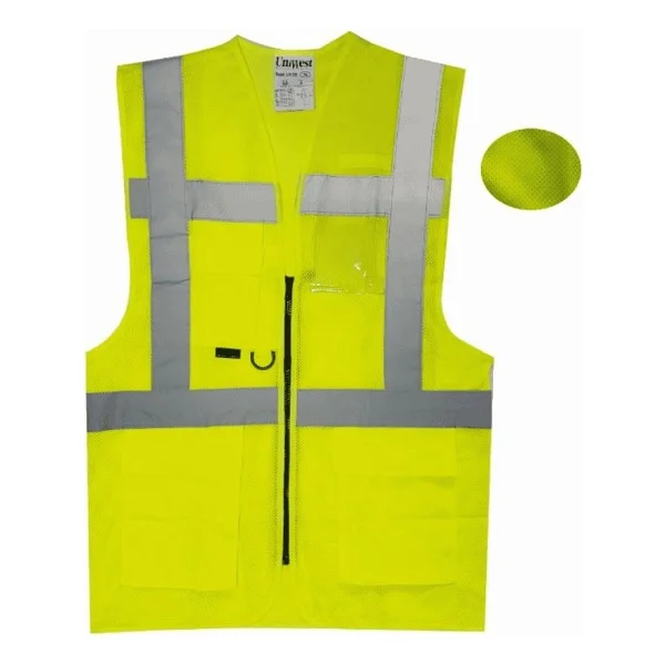 Uniwest Uw-220 Reflektörlü Cepli Mühendis Ikaz Yeleği Fosfor Sarı - Görsel 6