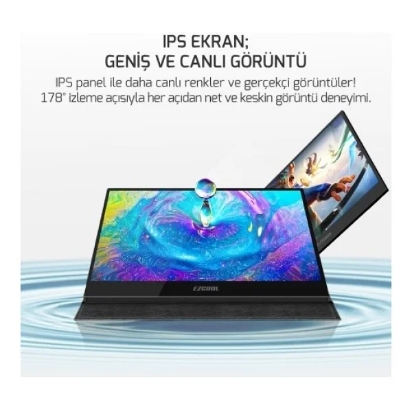 Ezcool Lite E15 15.6" 4 Ms Full HD Ips 60 Hz Taşınabilir Monitör - Görsel 6