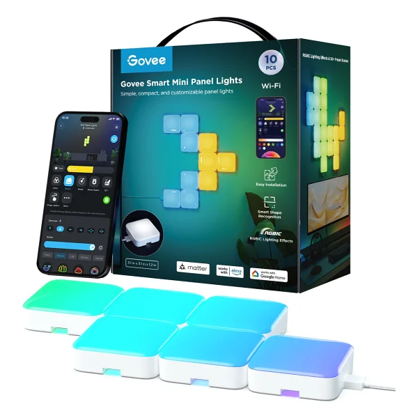 Govee Mini Panel 10 Parçalı Gaming Duvar Aydınlatması - Görsel 6