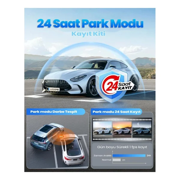 360+ Botslab G300h Pro/Hk30 Pro Araç İçi Kamera 24 Saat Park Modu Kiti Akü Bağlantı Kablosu (Micro USB) - Görsel 3