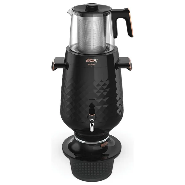 Arzum Ar3083 Ehlikeyf Siyah 2200 W Cam Demlikli Semaver - Görsel 3