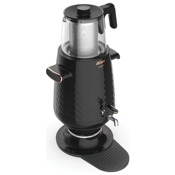 Arzum Ar3083 Ehlikeyf Siyah 2200 W Cam Demlikli Semaver - Görsel 5