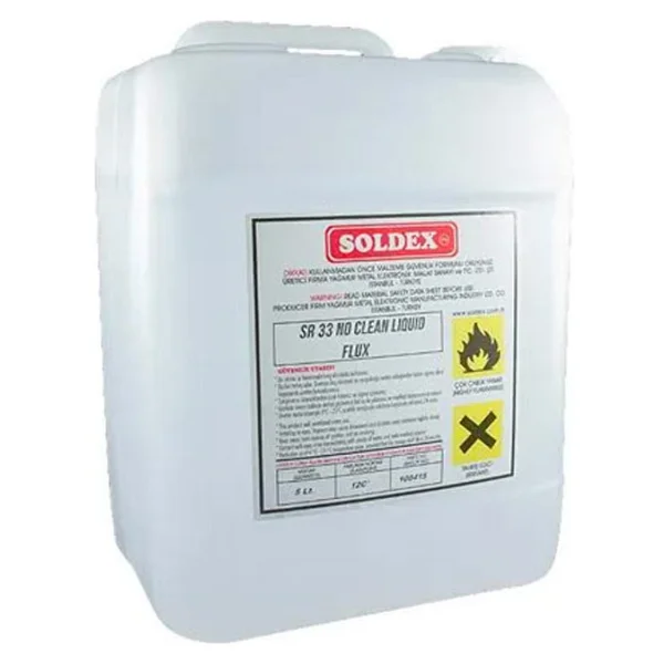 Soldex No Clean Flux 5 Lt Sr33 - Temizleme Gerektirmeyen Lehim Suları - Görsel 2