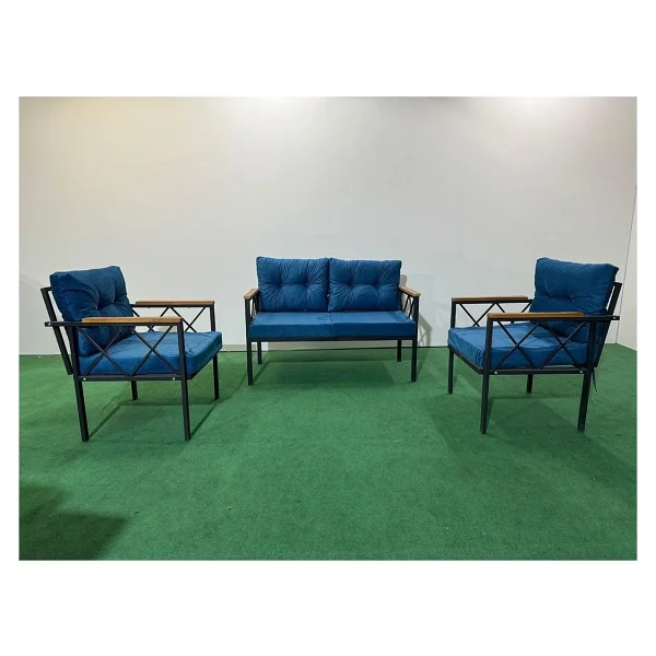 Adım Shops 2+1+1 Balkon-Bahçe-Kafe-Çay Seti-Koltuk Takımı-Oturma Grubu-Ofis Koltuğu - Mavi - Görsel 2
