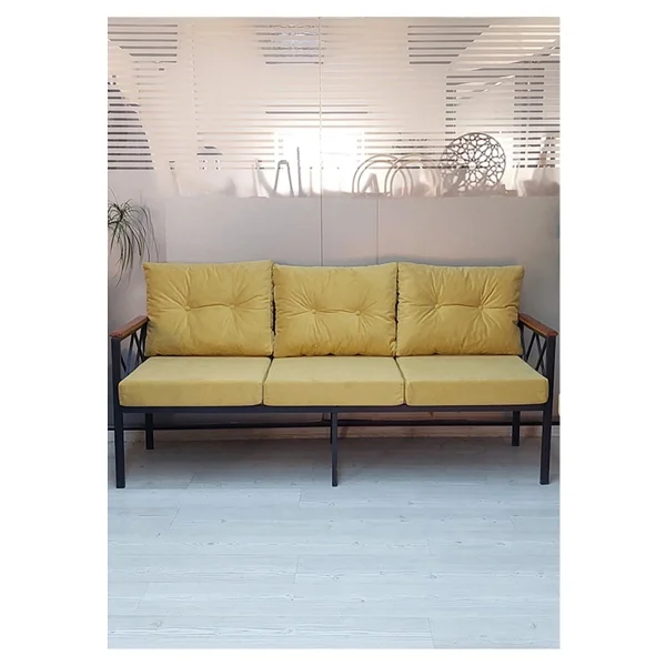 Adım Shops Safir 3'lü Bahçe,Balkon,Teras,Cafe,Çay Seti,Oturma Grubu,Koltuk Takımı,Ofis Koltuk - Sarı - Görsel 2