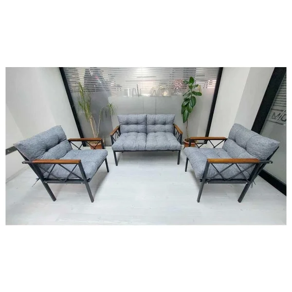 Adım Shops Balkon-Bahçe-Kafe,Çay Seti,Koltuk Takımı,Oturma Grubu,Ofis Koltuğu Miami Yeni - Gri - Görsel 2