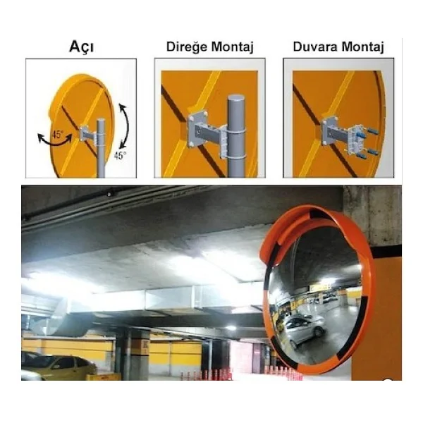 Zeplin Trafik Otopark Güvenlik Aynası Dairesel Çap 60 Cm - Görsel 2