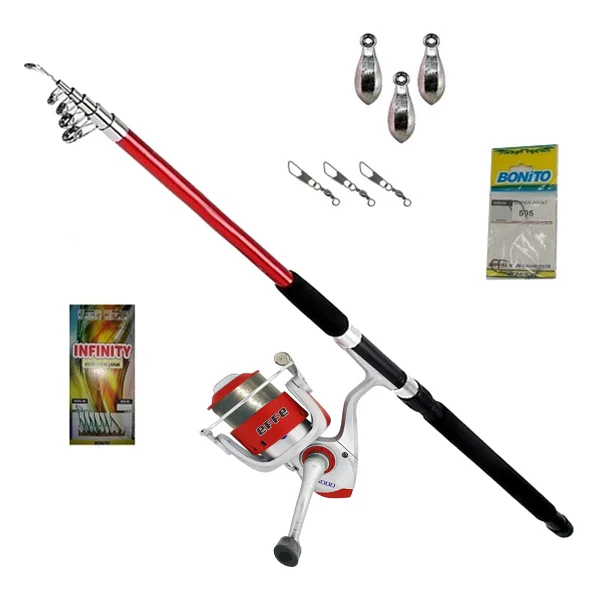 2.10m Bauer Pegasus 4000 Effe Delta Kayık Tekne Olta Seti - Görsel 2
