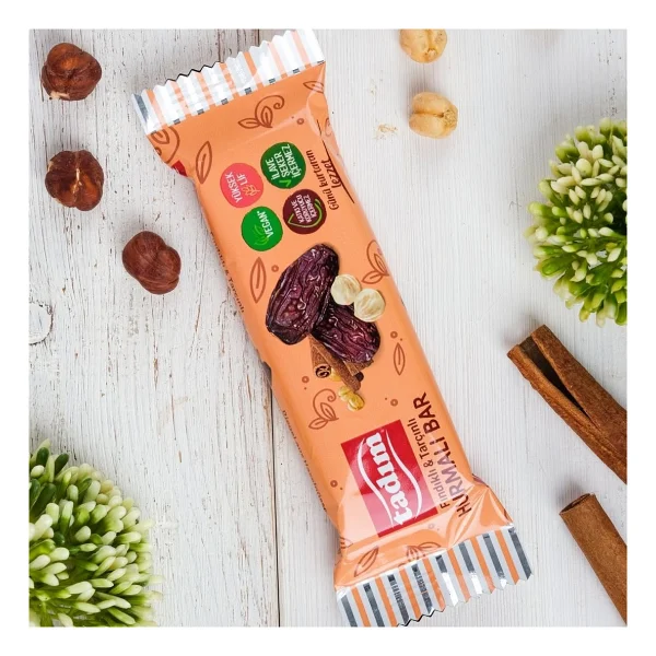 Tadım Hurmalı Bar Fındık & Tarçınlı 40 Gr X 20 Adet ( Vegan ) - Görsel 2