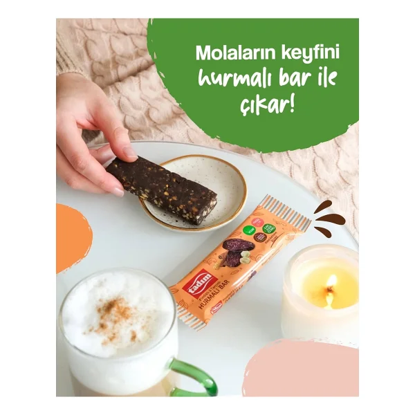 Tadım Hurmalı Bar Fındık & Tarçınlı 40 Gr X 20 Adet ( Vegan ) - Görsel 3