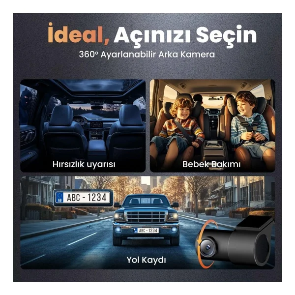 Botslab 360+ G980h Pro Ön Ve Arka Araç Kamerası Seti - Görsel 9