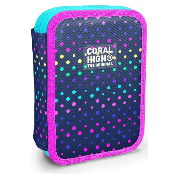 Coral High 11142 Puantiye Desenli Çift Katlı Kalemlik - Görsel 8