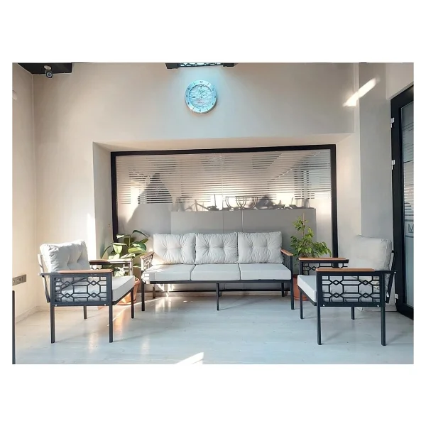 Adım Shops Inci Balkon-Bahçe-Kafe Çay Seti Koltuk Oturma Takımı-Oturma Grubu Çstakımlazer - Krem - Görsel 2