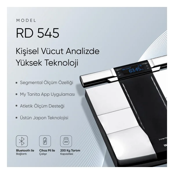 Tanita Rd 545 Segmental Dijital Vücut Analiz Baskülü - Görsel 8