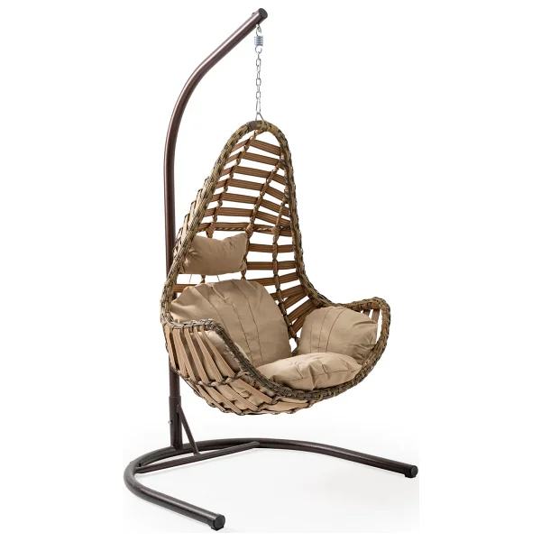 Capri Swing Milas 1 Kişilik Rattan Bahçe Salıncağı - Görsel 7