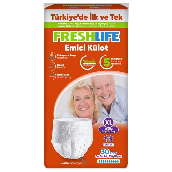 Freshlife Emici Külot Ekstra Büyük Boy XL 30'lu 3 Adet Hasta Bezi - Görsel 2