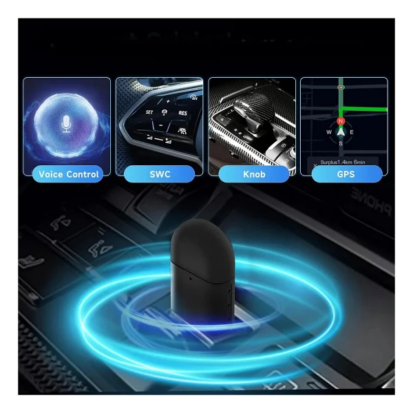 Radoon Yeni Tasarım Mini Kablosuz İos Android Uyumlu Carplay USB Ve Type-C 2in1 Araç Multimedya Adaptörü - Görsel 6