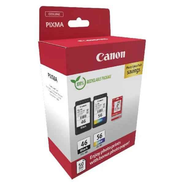 Canon Pg-46-Cl56 2li Kartuş + 50 Adet Fotoğraf Kağıdı - Görsel 2