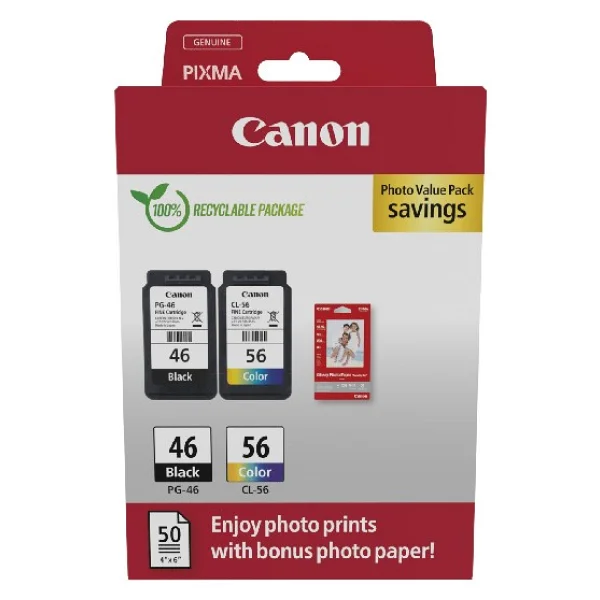 Canon Pg-46-Cl56 2li Kartuş + 50 Adet Fotoğraf Kağıdı - Görsel 5