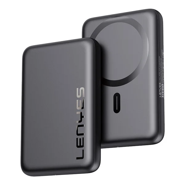 Lenyes PW139D Siyah 10000 mAh Kablosuz Hızlı Şarj Powerbank - Görsel 6
