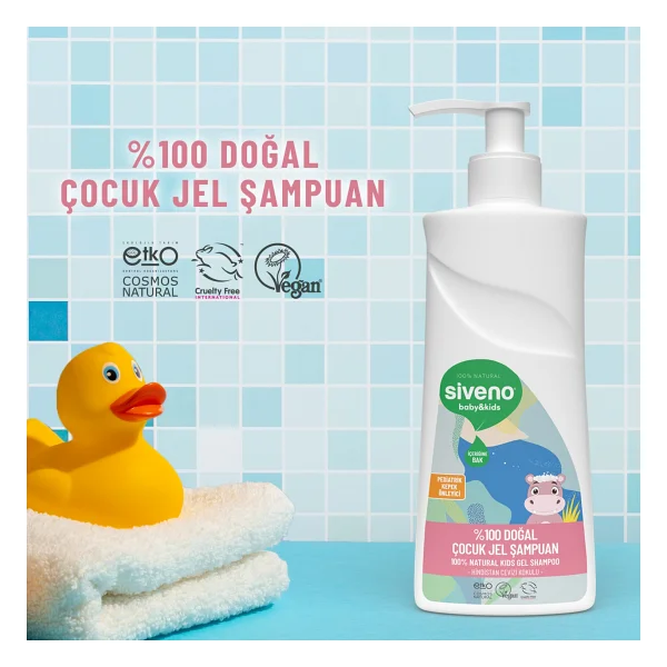 Siveno Doğal Bebek Çocuk Konak Önleyici Jel Şampuan 325 Ml - Görsel 6
