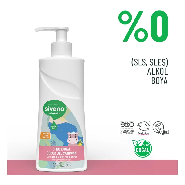 Siveno Doğal Bebek Çocuk Konak Önleyici Jel Şampuan 325 Ml - Görsel 7