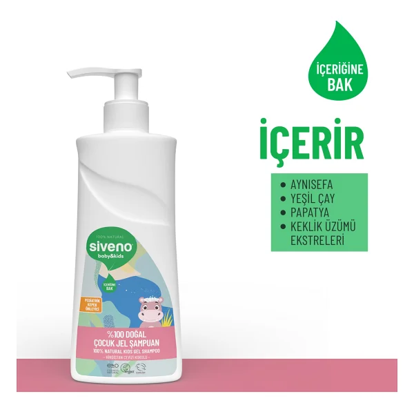 Siveno Doğal Bebek Çocuk Konak Önleyici Jel Şampuan 325 Ml - Görsel 8