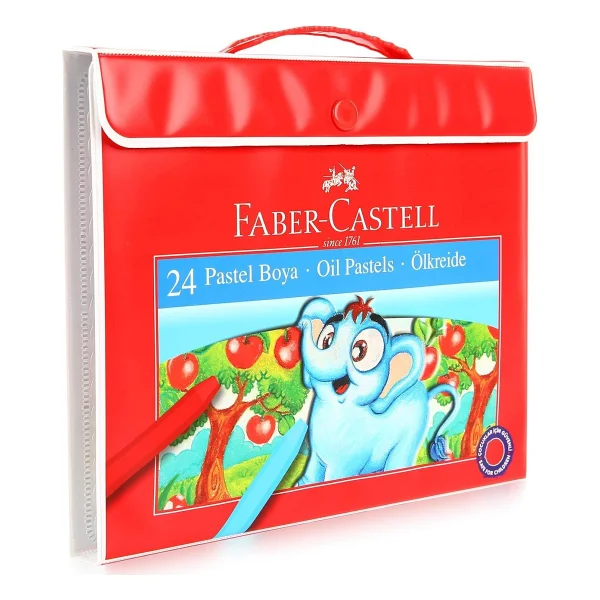 Faber-Castell Faber Castell 24'lü Çantalı Pastel Boya Kalemi Set - Görsel 4