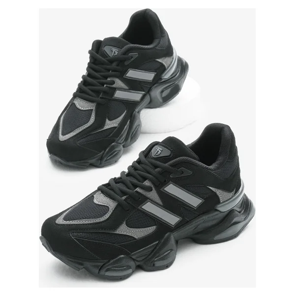Tonny Black Unisex Bej Poli Taban Anorak Desenli Yüksek Taban Bağcıklı Spor Ayakkabı - Görsel 10