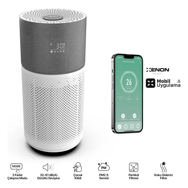 Xenon Smart X7420 Gri Akıllı Hava Temizleyici - Görsel 2