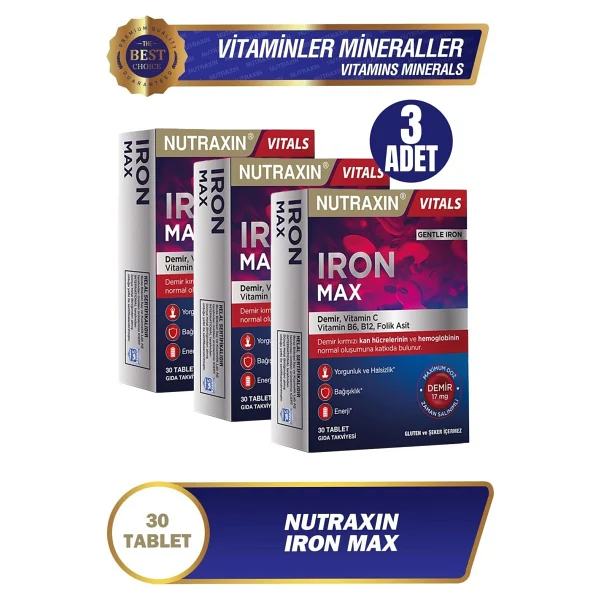 Nutraxin Iron Max 90 Tablet - Görsel 4