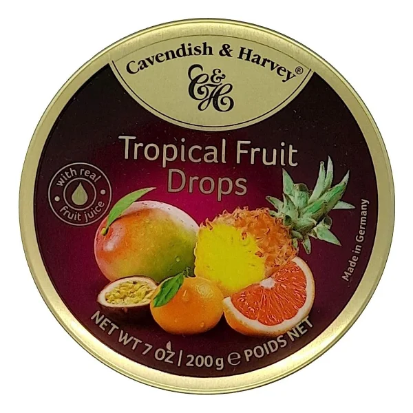 Cavendish & Harvey Tropical Fruit Drops 200 Gr Tropikal Meyve Aromalı Şeker (2 Adet) - Görsel 2