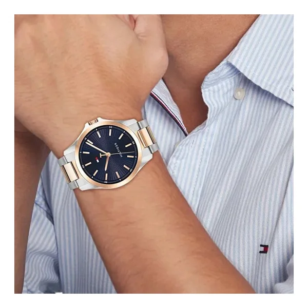 Tommy Hilfiger Bruce Th1792193 Çelik Kordon Rose Gold-Lacivert Erkek Kol Saati - Görsel 6