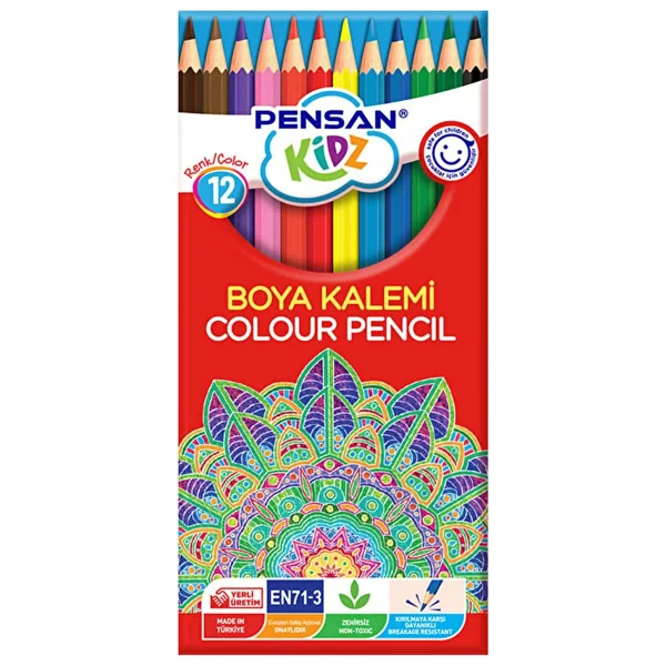 Pensan Kidz Tam Boy 12'li Kuru Boya Seti - Görsel 3