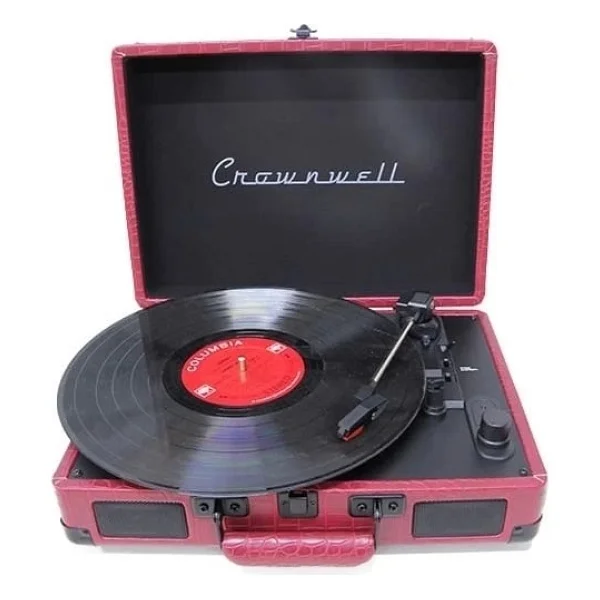 Crown Well Turntable Cw002-Bl Siyah Çantalı Pikap - Görsel 3