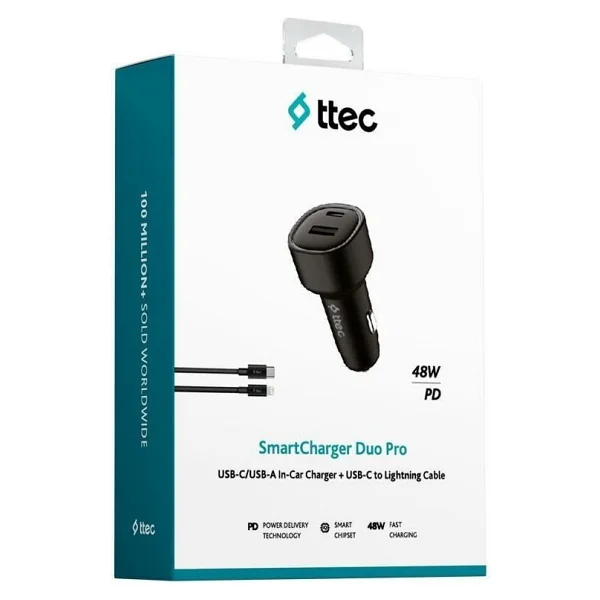 Ttec Smartcharger Duo 2ckp02ls 48 W Lightning Kablolu Hızlı Araç Şarj Aleti - Görsel 2