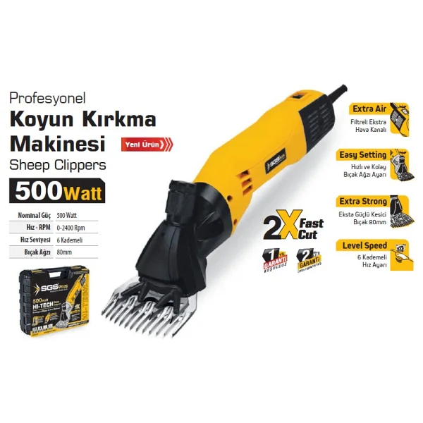 Sgs 5197 500 W Devir Ayarlı Koyun Kırkma Makinesi - Görsel 2